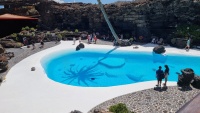 Das Schwimmbecken von oben.